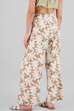 Pantalon amplio estampado tropical