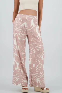 Pantalon amplio fluido estampado