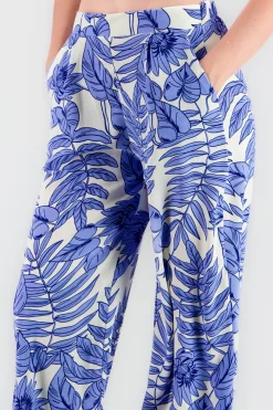 Pantalon amplio fluido estampado