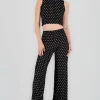 Pantalon amplio textura polkas