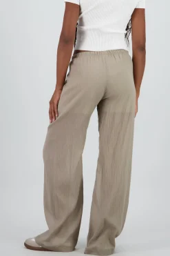 pantalon detalle textura plisado jareta