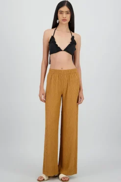 Pantalon flared textura