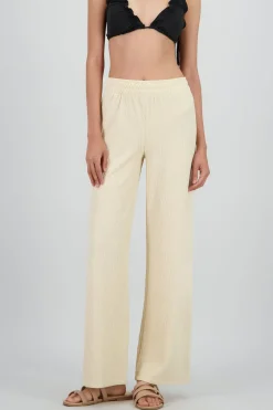 Pantalon flared textura