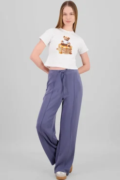 Pantalon fluido detalle costuras