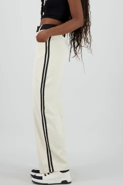 Pantalon fluido detalle contraste franja