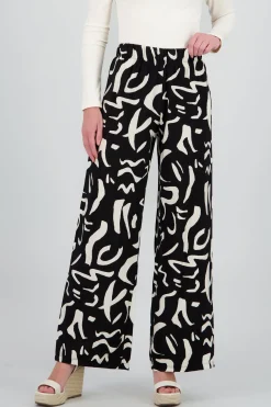 Pantalon fluido detalle estampado