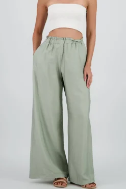 Pantalon fluido ligero detalle resorte