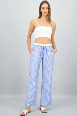 Pantalon fluido rayas detalle resorte