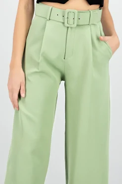 Pantalon Liso Cinturon