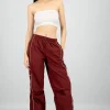 Pantalon liso con contraste