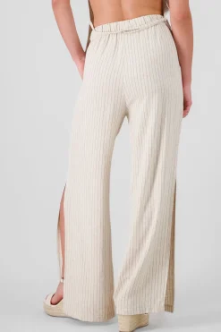 Pantalon rayas lino