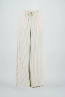 Pantalon rayas lino
