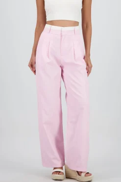 Pantalon recto detalle contraste pretina