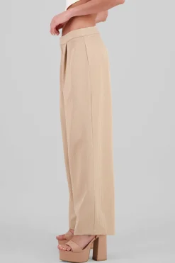 Pantalon recto detalle rayas brillos