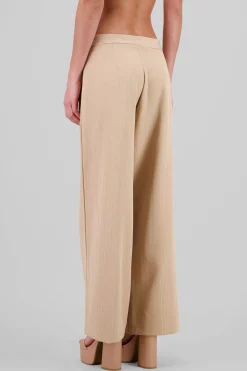 Pantalon recto detalle rayas brillos