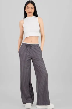 Pantalon recto rayas