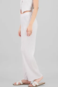 Pantalon recto textura