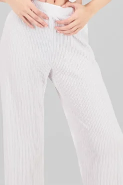 Pantalon recto textura