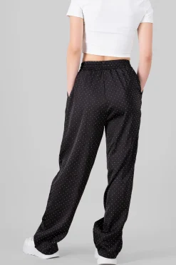 Pantalon satin rhinestones