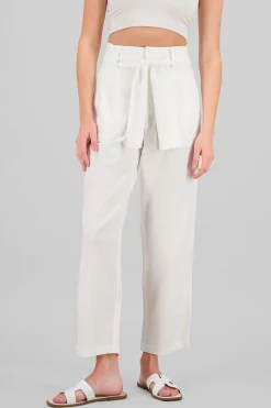 Pantalon straight mezcla lino