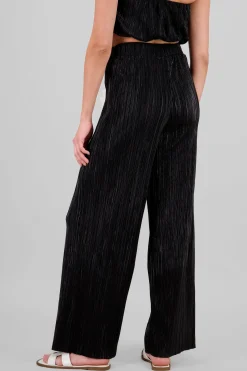 Pantalon textura brillo