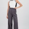 Pantalon wide leg detalle pretina