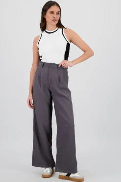 Pantalon wide leg detalle pretina