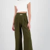 Pantalon wide leg detalle resorte