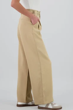 Pantalon wide leg detalle pretina