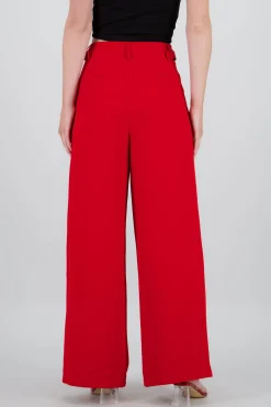 Pantalon wide leg detalle pretina