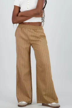 Pantalon wide leg fluido rayas diplomaticas