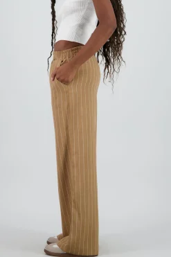 Pantalon wide leg fluido rayas diplomaticas