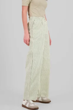 Pantalon wide leg rayas