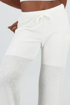 Pantalones wide leg de textura
