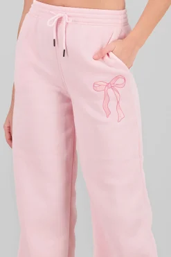 Pants lisos moño bordado