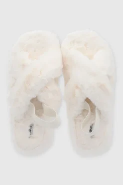 Pantufla cozy cruzada slingback