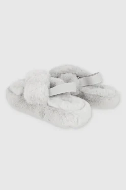 Pantufla cozy cruzada slingback