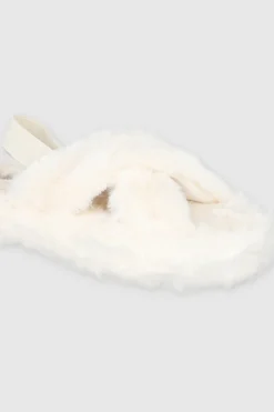 Pantufla cozy cruzada slingback