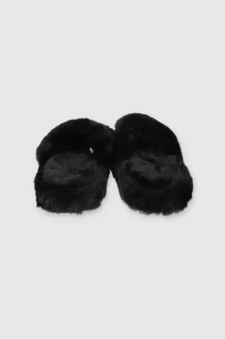 Pantufla cozy peep toe