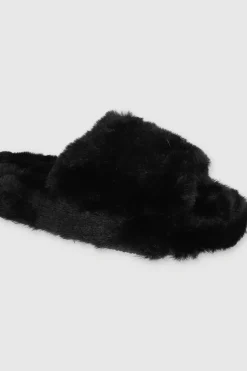 Pantufla cozy peep toe