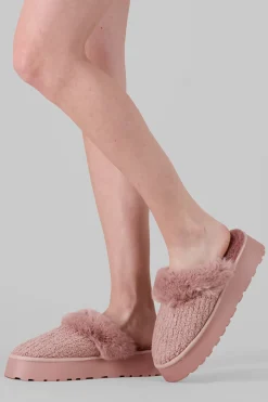 Pantuflas Sherpa Peluche Plataforma