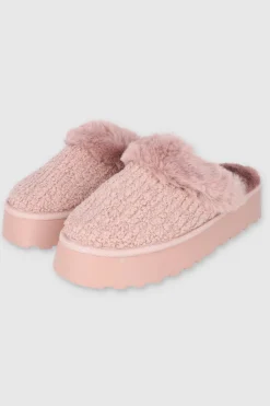 Pantuflas Sherpa Peluche Plataforma