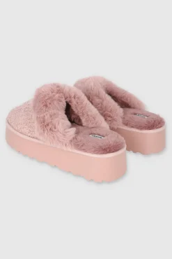 Pantuflas Sherpa Peluche Plataforma