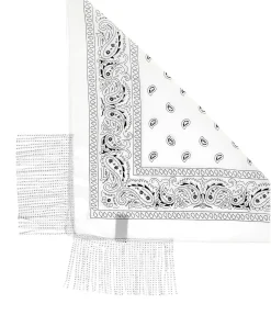 Pañuelo bandana flecos brillos
