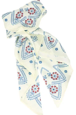 Pañuelo flores polka dots