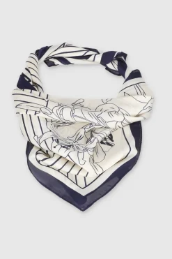 Pañuelo rayas flores