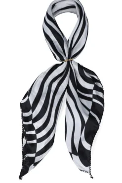 Pañuelo satinado animal print bicolor