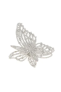 Pinza Metálica Mariposa Perlas