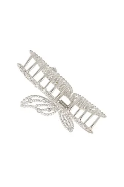 Pinza Metálica Mariposa Perlas