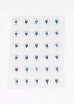 Plantilla brillos corazones